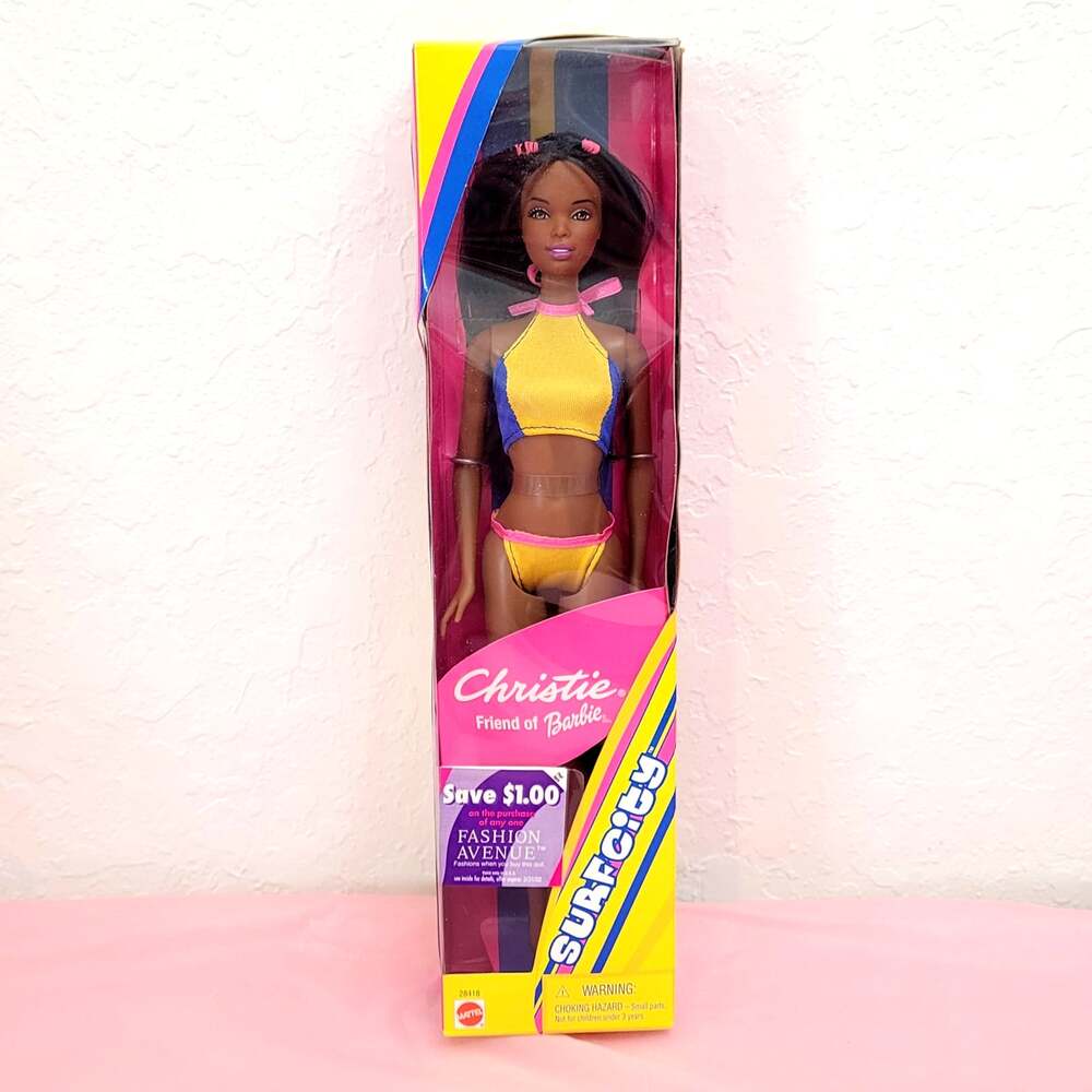 Barbie SURF CITY CHRISTIE Doll 2000 African American 28418 NRFB